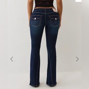 Dark Blue Joeys True Religion Low Rise Flare Jeans